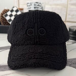 ALO Yoga Black Textured Cap